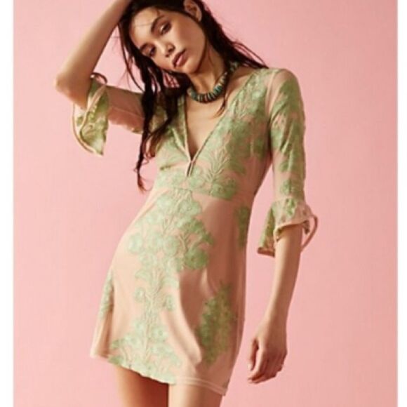 Free People x For Love and Lemons Temecula Mini Dress size S - Picture 1 of 10